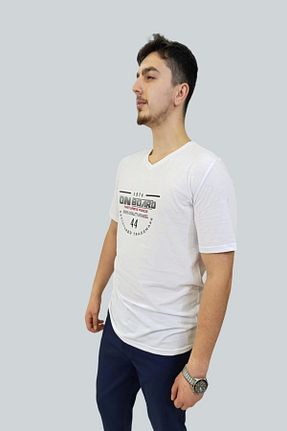 تیشرت سفید مردانه رگولار Booss Milano - کد 824952647