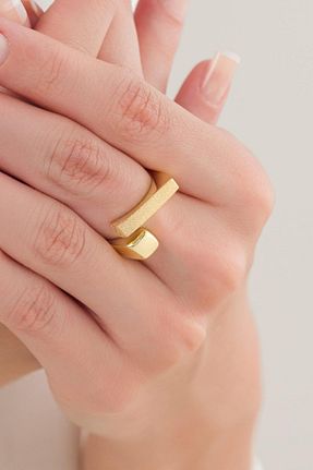 انگشتر نقره طلائی زنانه زیرکن Tmt Silver - کد 867693765