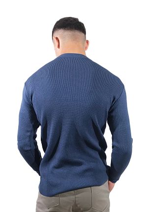 پلیور سرمه ای مردانه ساده Booss Milano - کد 372909300