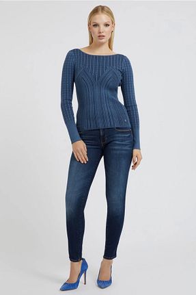 شلوار سرمه ای زنانه پارچه Guess - کد 847332263