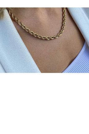 گردنبند استیل ( فولاد ) طلائی استیل (فولاد) SELDA ALMİRA DÜNYAM - کد 867694152