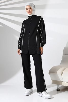 ست بالاتنه و پائین تنه حجاب مشکی زنانه Relaxed Mihran Butik - کد 867739654