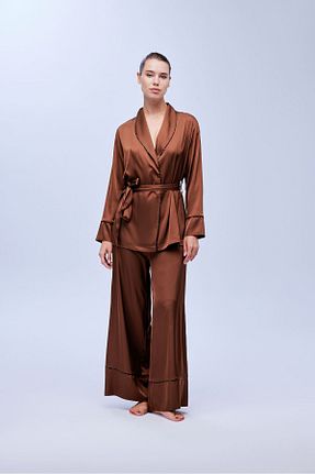 ست لباس راحتی قهوه ای زنانه ساده MAISON NIDA - کد 867757573