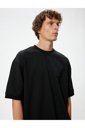 تیشرت مشکی مردانه Relaxed Koton - کد 838508559