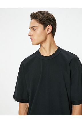 تیشرت مشکی مردانه Relaxed Koton - کد 830565929
