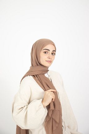 شال قهوه ای زنانه CHALE - کد 867769596