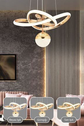 لوستر طلائی آلومینیوم Capella Aydınlatma - کد 867761495