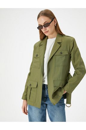 کت خاکی زنانه رگولار Koton - کد 825276736