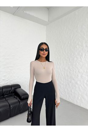 بلوز بژ زنانه ساده veres - کد 867823325