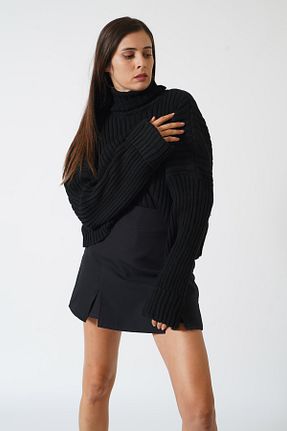 پلیور مشکی زنانه ساده Pafi Moda - کد 867839407