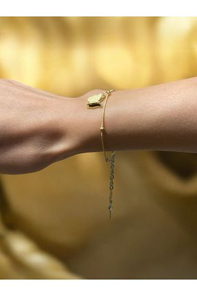 دستبند استیل (فولاد) طلائی زنانه استیل (فولاد) Sarhans Store - کد 867880599