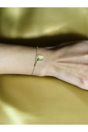 دستبند استیل (فولاد) طلائی زنانه استیل (فولاد) Sarhans Store - کد 867880599