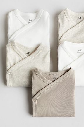 بادی و سرهمی نوزادی بچه گانه پنبه ای H&M - کد 857901359