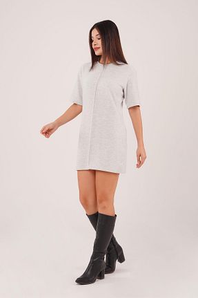 لباس طوسی زنانه بافت Hipo Trend - کد 867971433
