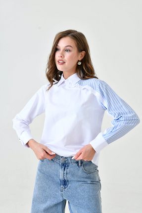 پیراهن سفید زنانه کراپ MAMAYAGA - کد 867982340