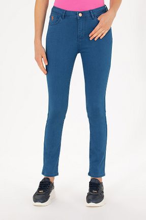 شلوار جین آبی زنانه پاچه تنگ U.S. Polo Assn. - کد 838636722