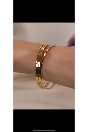 دستبند استیل (فولاد) طلائی زنانه استیل ضد زنگ AtelierNU Jewelry - کد 867989909