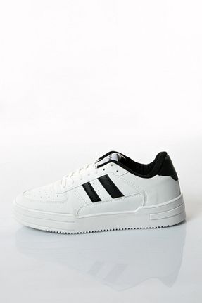 کفش اسنیکر سفید زنانه بند دار Shoes Time - کد 868016385