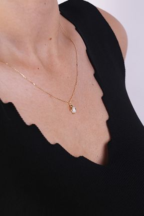 گردنبند طلا زرد زنانه 14 عیار Naze Kuyumculuk - کد 868020886