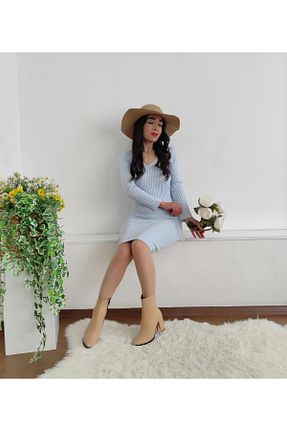 لباس آبی زنانه تریکو Altı Üstü Butik - کد 868018042