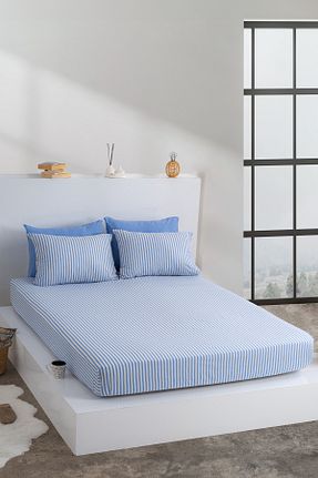 ست ملحفه تکنفره آبی پنبه ای KetraHome - کد 754757822
