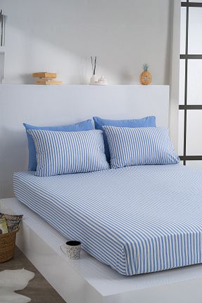 ست ملحفه تکنفره آبی پنبه ای KetraHome - کد 754757822