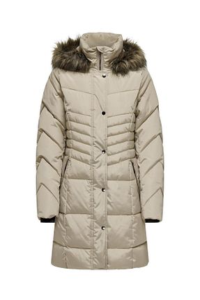 کاپشن بژ زنانه اورسایز Jack & Jones - کد 868036718