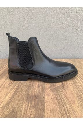 بوت / نیم بوت مشکی مردانه چرم خالص İnci - کد 868033535