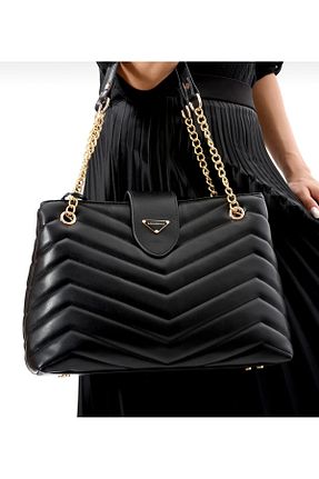 کیف دستی مشکی زنانه ابعاد بزرگ BAGS - کد 868038392