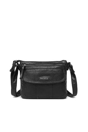 کیف پستچی مشکی زنانه چرم مصنوعی BARCELONA 21K - کد 868057153
