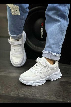 کفش اسنیکر سفید بچه گانه چسبی mackrock sports - کد 689229238