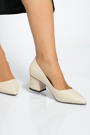 کفش مجلسی بژ زنانه چرم مصنوعی Shoes Time - کد 868061190
