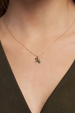 گردنبند نقره زرد زنانه 925 عیار Jewelmim - کد 124917874