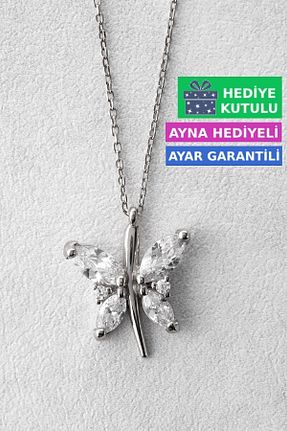 گردنبند نقره سفید زنانه 925 عیار Jewelmim - کد 740694004