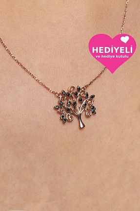 گردنبند نقره صورتی زنانه 925 عیار Jewelmim - کد 124888795