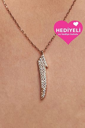 گردنبند نقره صورتی زنانه 925 عیار Jewelmim - کد 153340073
