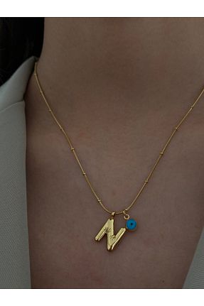 گردنبند استیل ( فولاد ) طلائی استیل (فولاد) h&b design jewel - کد 868082049