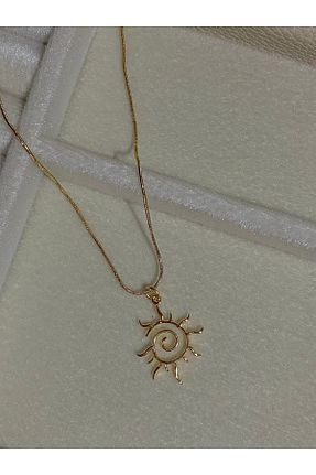گردنبند استیل ( فولاد ) طلائی زنانه استیل (فولاد) H&B Design - کد 856031758