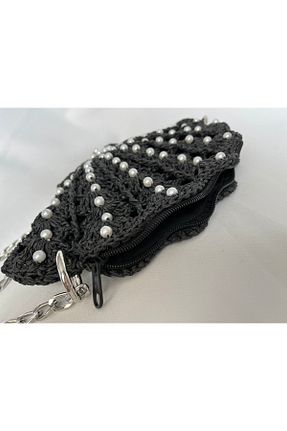 کیف دوشی مشکی زنانه حصیر DNA MODA - کد 868093510