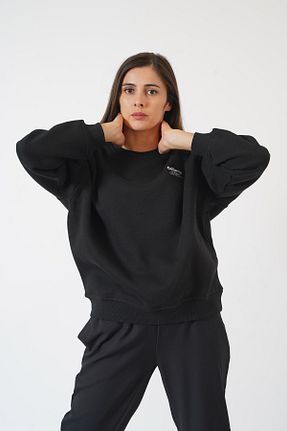 سوئیشرت مشکی زنانه چاپی Pafi Moda - کد 868107354