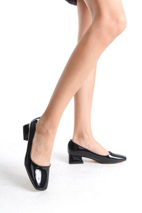 کفش پاشنه بلند کلاسیک مشکی زنانه چرم مصنوعی Zlato - کد 868117997