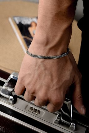 دستبند نقره سبز زنانه 925 عیار Ricco Jewellery - کد 868124013