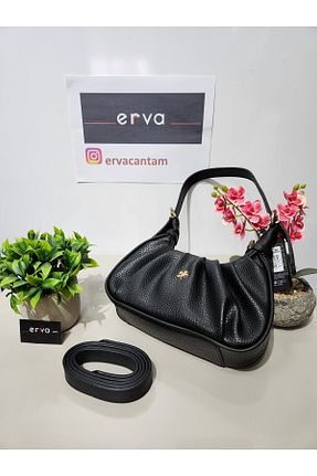 کیف دوشی مشکی زنانه چرم مصنوعی ErvaEs - کد 868127090