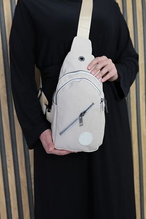 کیف کمری بژ زنانه پارچه ای Genel Markalar - کد 353602033