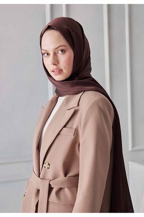 شال قهوه ای زنانه شیفون Şehr i sultan - کد 868142479