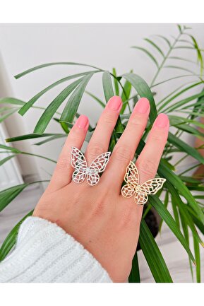 انگشتر استیل (فولاد) طلائی زنانه ریخته گری RM Bijuteri - کد 868193767