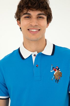 تیشرت آبی مردانه یقه پولو U.S. Polo Assn. - کد 833237871