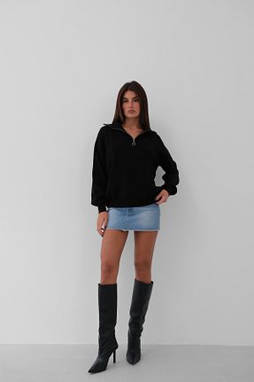 پلیور مشکی زنانه ساده Black Fashion - کد 868900741