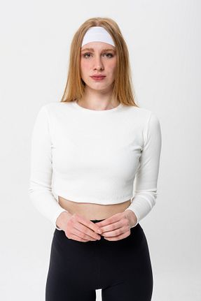 بادی سفید زنانه یقه دوچرخه Roi Ramm - کد 820323799