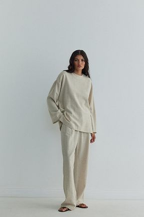 بلوز بژ زنانه ساده Suud Collection - کد 859175599